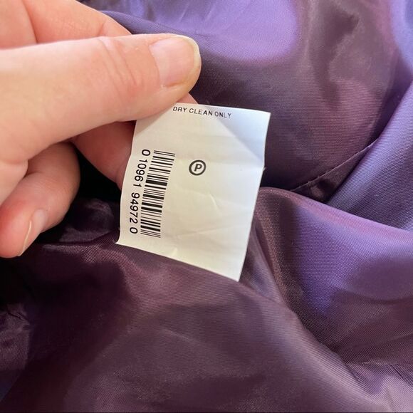 STEENA Vintage Tweed Blazer w/ Velvet Front Tie & FREE Shirt, Medium - Picture 10 of 14